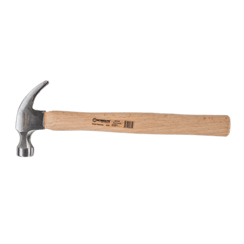 WORKSITE WOODEN HANDLE 220g CLAW HAMMER