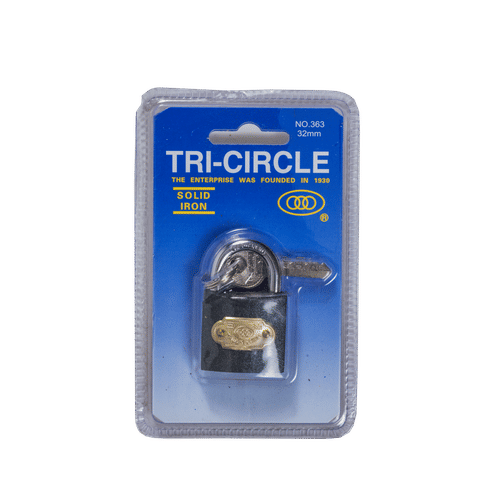 TRI-CIRCLE 32mm IRON PADLOCK 