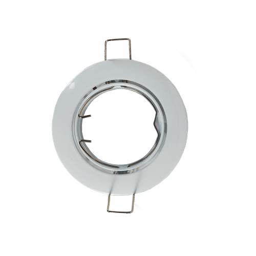 SYNERJI WHITE ALUMINIUM 72mm TILT DOWNLIGHTER