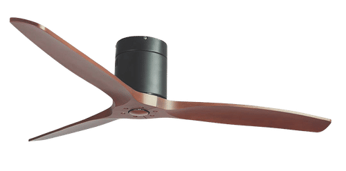 SYNERJI 52" 3 BLADE BLACK BODY + DARK WOOD BLADES CEILING FAN