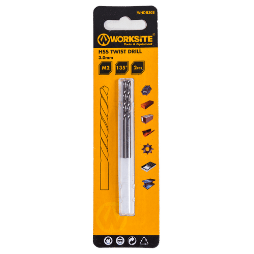 WORKSITE M2 HSS 3mm DRILL BIT