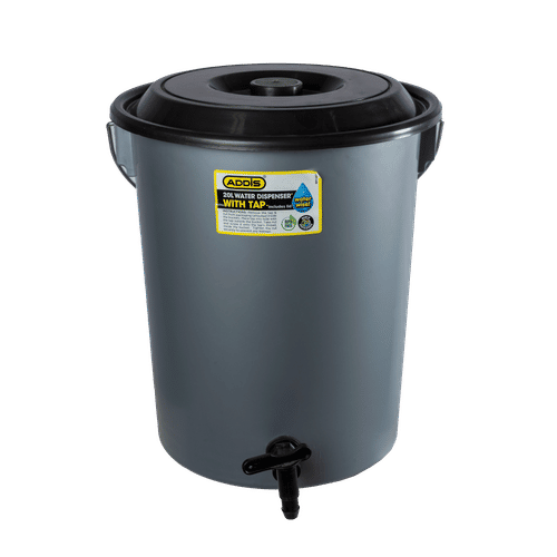ADDIS DARK GREY BUCKET WITH LID & TAP