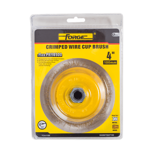 FORGE 100mm 4" CRIMPED WIRE CUP BRUSH   