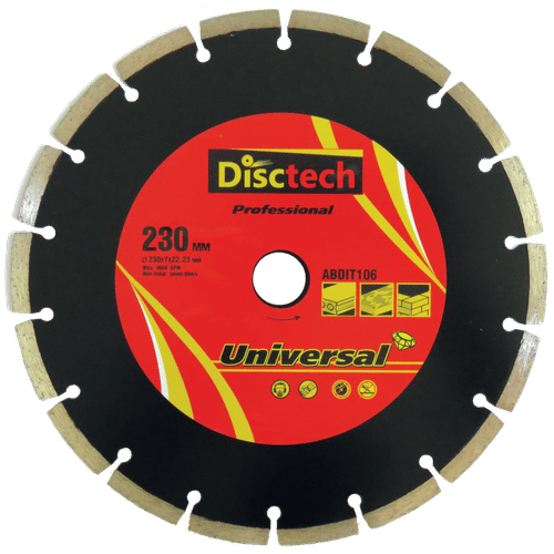 DISCTECH 230mm SEGMENTED DIAMOND CUTTING DISC