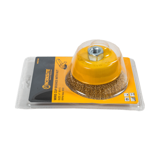 WORKSITE 125mm CUP WIRE BRUSH WITH M14 NUT