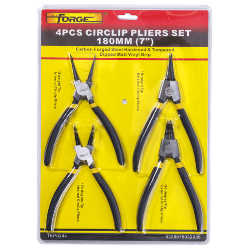 FORGE 4 PIECE 180mm CIRCLIP PLIERS SET