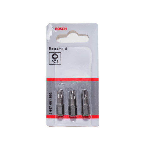 BOSCH PZ3 PROFESSIONAL 25mm 3pc SCREWDRIVER BIT   