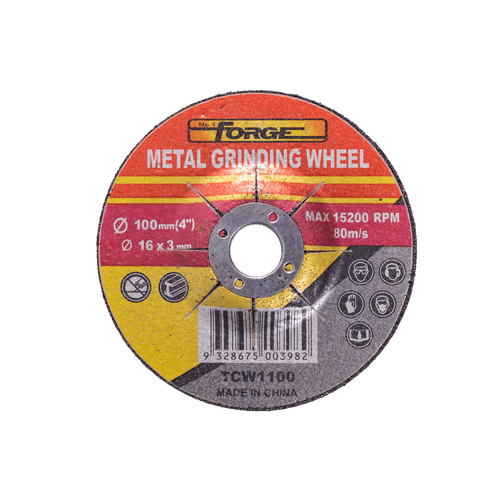 FORGE 100x3x16mm METAL GRINDING DISC 