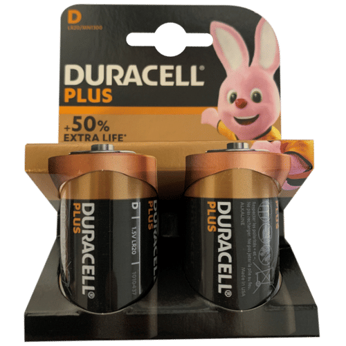 DURACELL POWER PLUS BP2 D BATTERY