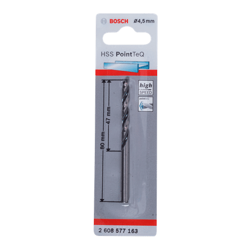 BOSCH PROFESSIONAL POINT TEQ 4.5x47x80mm HSS DRILL BIT