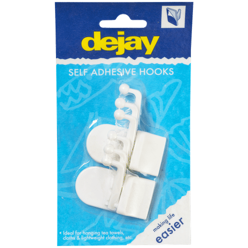 DEJAY SELF ADHESIVE 3 PRONG HOOKS