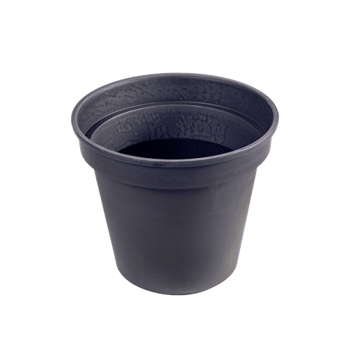 ROUND PLASTIC BLACK 43cm PLANT POT