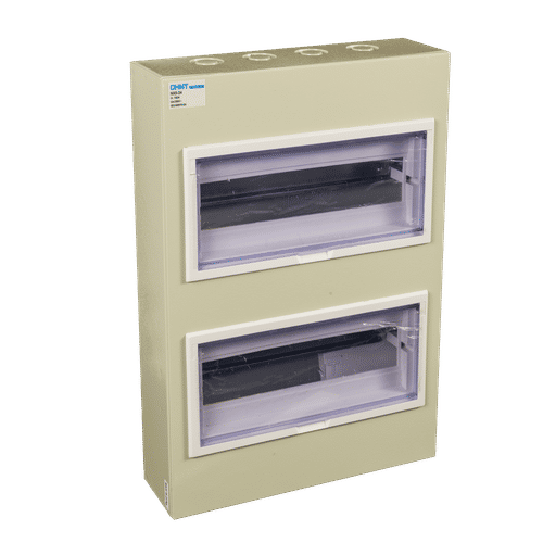 CHINT IP30 24 WAY SURFACE METAL GREY DISTRIBUTION BOARD