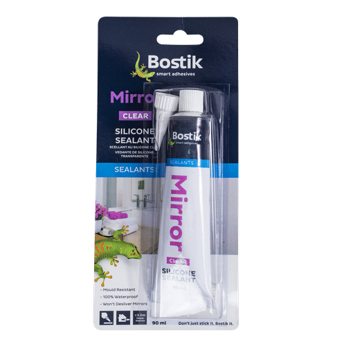 BOSTIK 90ml MIRROR CLEAR SILICONE SEALANT 