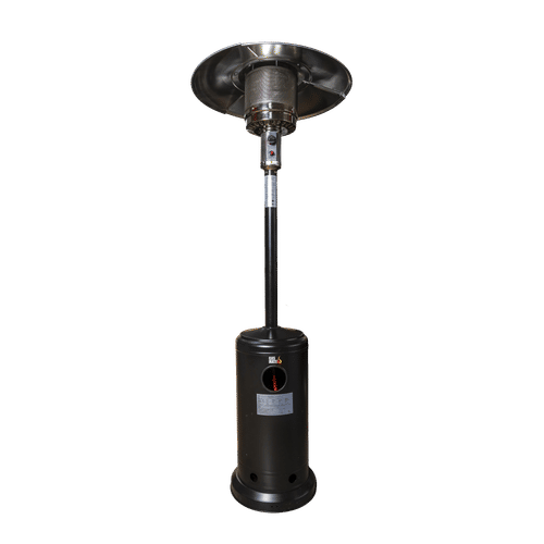 GASMATE 1.35m BLACK PATIO GAS HEATER   WITH HOSE & REGULATOR