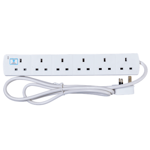 ROLSON UNSWITCHED 13Amp 6Way SURGE PROTECTOR