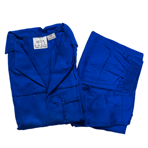 POLYCOTTON ROYAL BLUE SIZE 44 WORKSUIT
