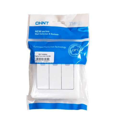 CHINT NEW7-G00600A 3GANG 2WAY WHITE LARGE ROCKER SWITCH