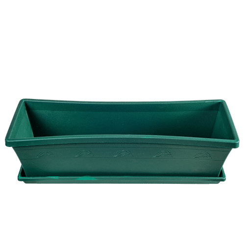 50cm GREEN SILL PLANTER AND SAUCER