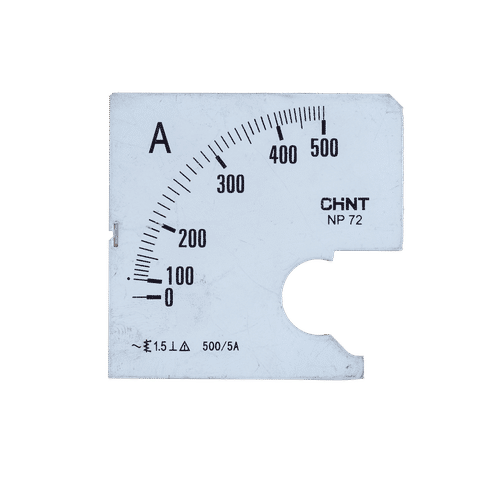 CHINT 500/5a AMMETER SCALE PLATE FOR NP72