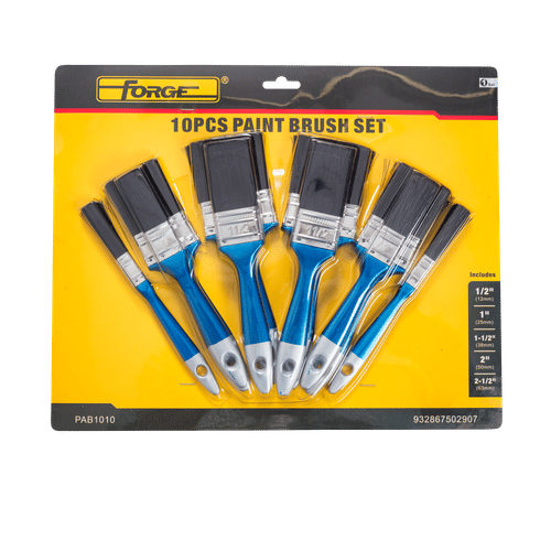 FORGE PVC BRISTLE 10 PIECE PAINT BRUSH SET