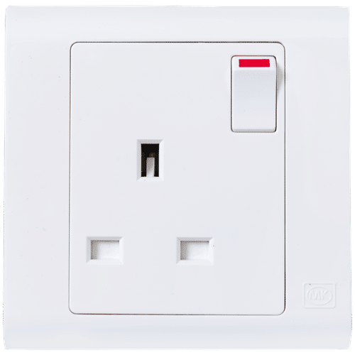 MK 1GANG FLUSH WHITE 13Amp SWITCH SOCKET OUTLET