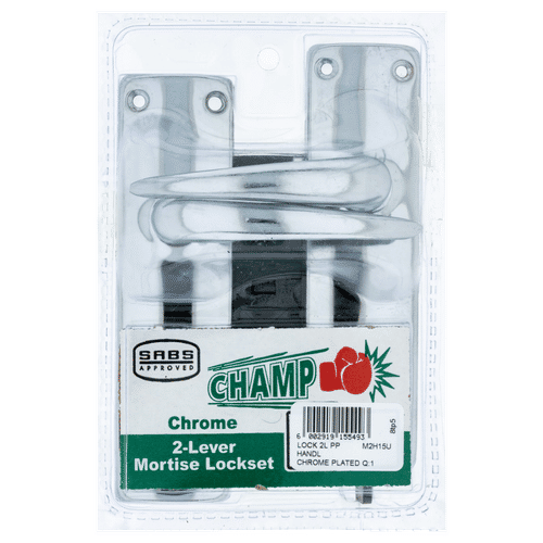 CHAMP 2 LEVER MORTISE LOCK SET CHROME