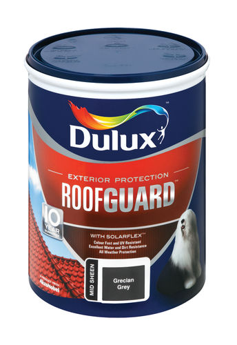 DULUX ROOFGUARD GRECIAN GREY 5Lt ROOF PAINT
