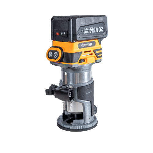 WORKSITE BRUSHLESS 20v CORDLESS PALM ROUTER WITH CHARGER