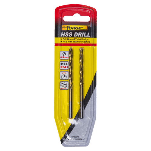 FORGE TITANIUM 4.5mm HSS DRILL BIT