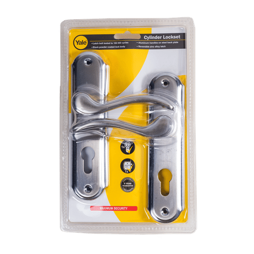 YALE EUROPROFILE SATIN NICKEL PLATED LOCKSET