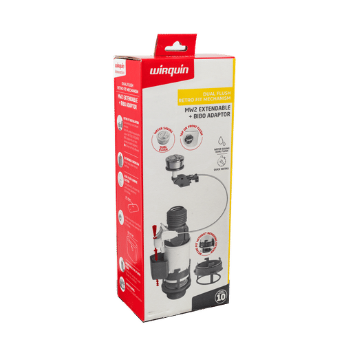 WIRQUIN EXTENDABLE DUAL FLUSH MECHANISM + BIBO ADAPTOR