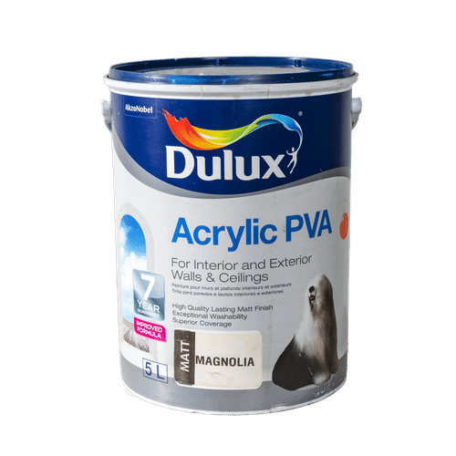 DULUX ACRYLIC PVA MAGNOLIA 5Lt PAINT