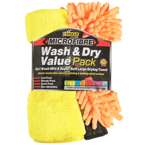 SHIELD MICROFIBRE WASH & DRY VALUE PACK