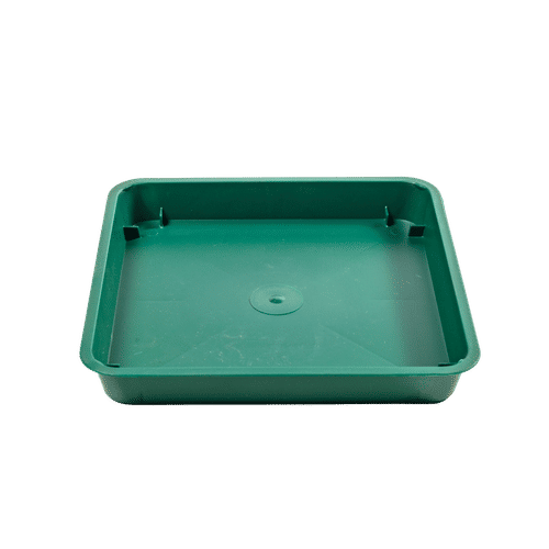 SQUARE POT GREEN 17.5cm SAUCER