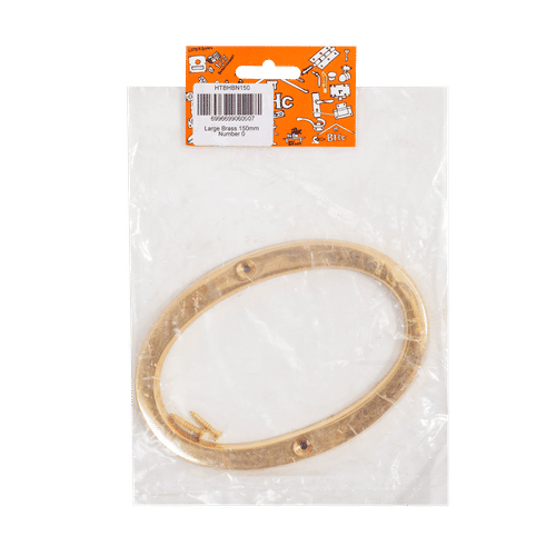BHC LARGE 150mm No.0 BRASS NUMBER