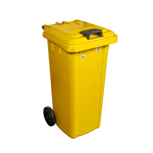 YELLOW 240Lt WHEELIE BIN