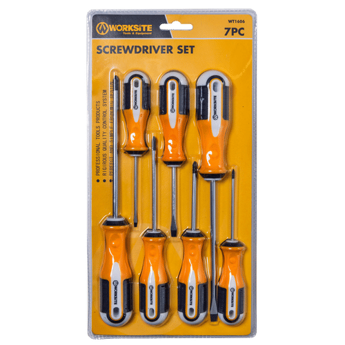 WORKSITE CRV MAGNETIC 7pc SCREWDRIVER SET