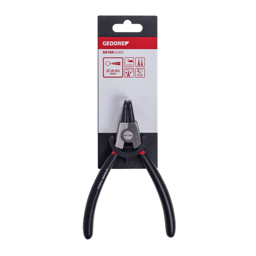 GEDORE RED 90° ANGLED NOSE CIRCLIP PLIERS FOR EXTERNAL RETAINING RINGS