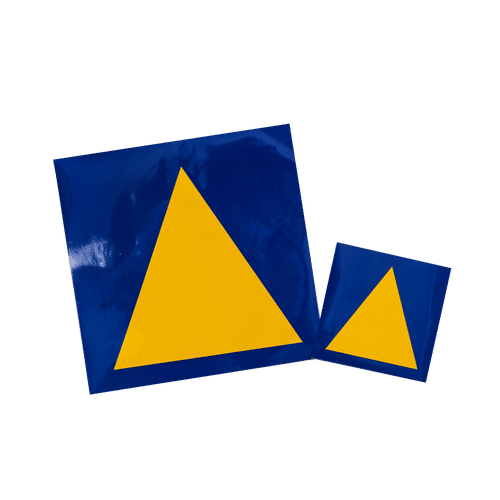 BLUE & YELLOW MOZAMBIQUE TRIANGLE SIGN