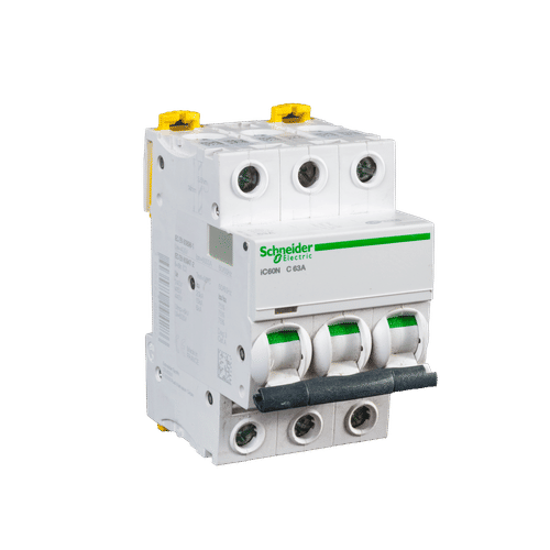SCHNEIDER ACTI9 3 POLE CURVE C 6ka 63a MCB