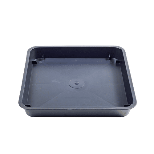 SQUARE POT BLACK 17.5cm SAUCER