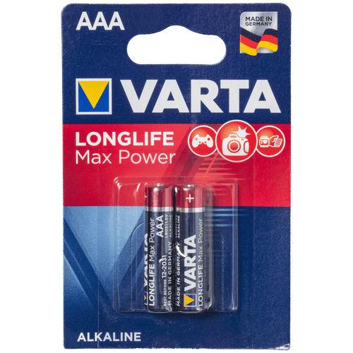 VARTA LONG LIFE MAX POWER 2 PACK AAA ALKALINE BATTERY