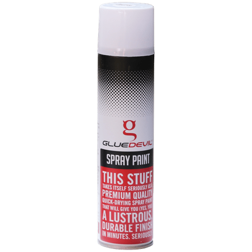 GLUEDEVIL WHITE GLOSS 300ml SPRAY PAINT