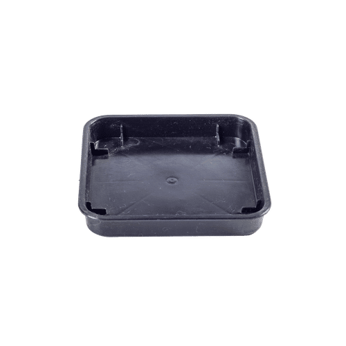 SQUARE POT BLACK 8-9cm SAUCER