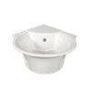 COMPACT WHITE CORNER BASIN