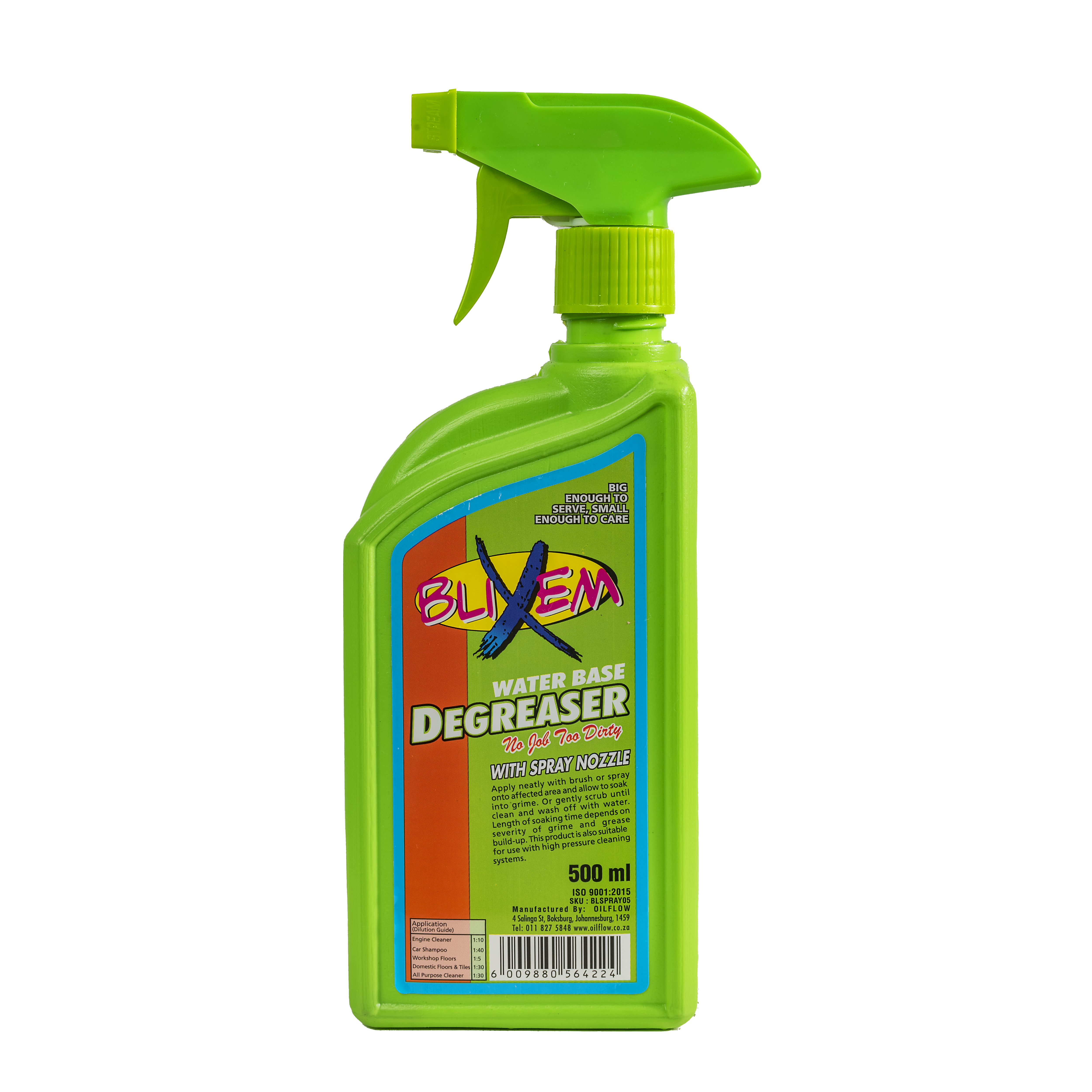 BLIXEM SPRAY BOTTLE 500ml DEGREASER 