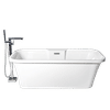 AMBER FREESTANDING WHITE 1700x600x550mm BATH TUB