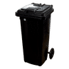 120Lt BLACK WHEELIE BIN
