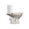 MANHATTEN FRONT FLUSH WHITE CLOSE COUPLE SET